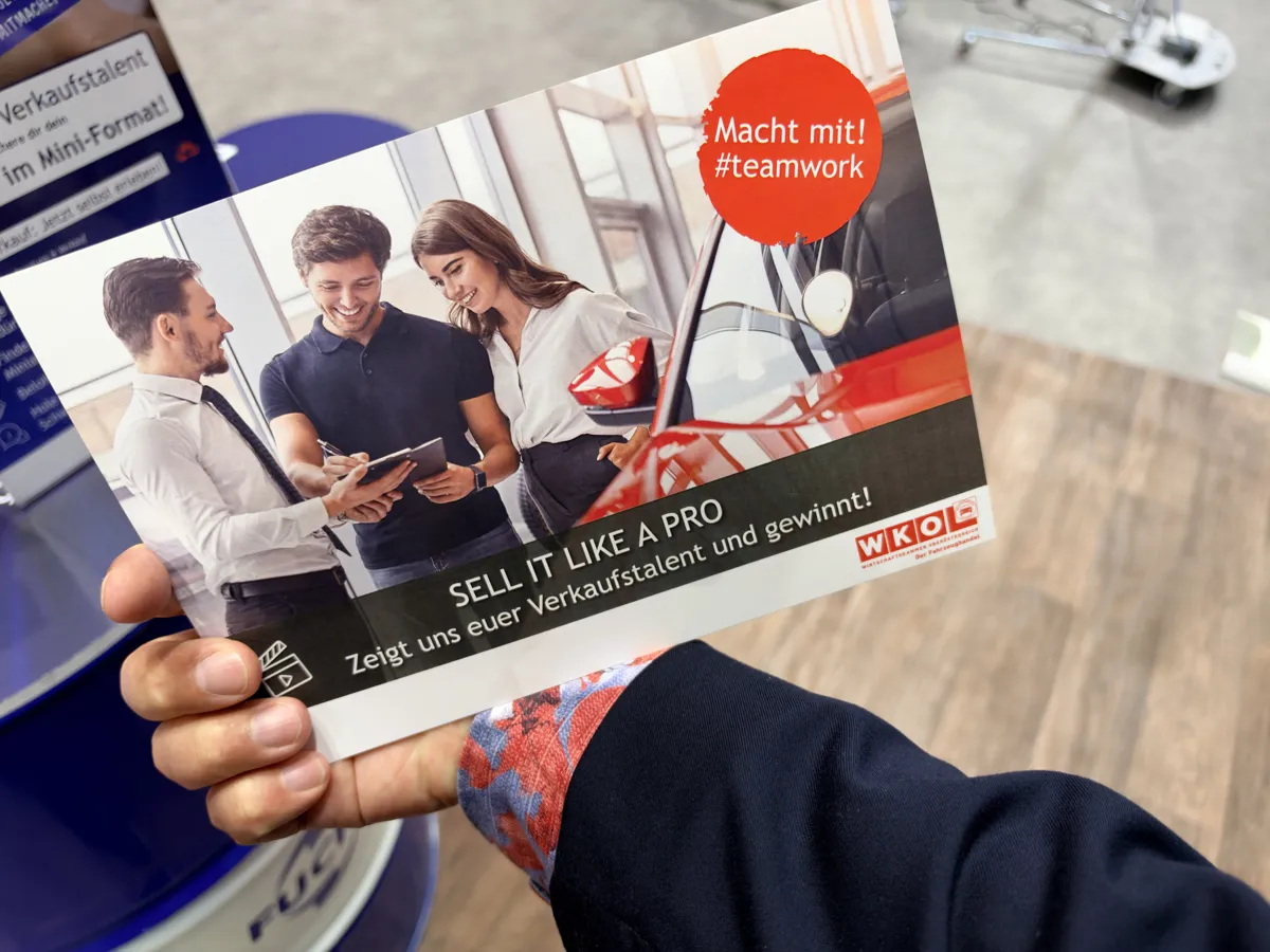 Flyer zum Klassenwettbewerb „Sell it like a pro“